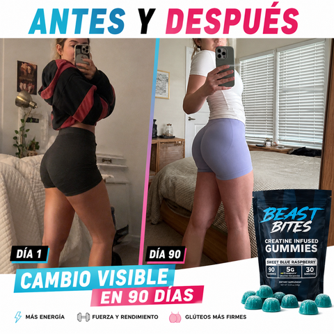 Bolsa Beast Bites con gummies azules